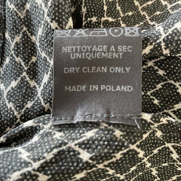 Isabel Marant Silk Printed Blouse - Geometric Grey & Off-White - Picture 11 of 11